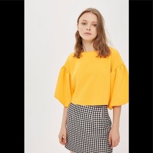 Topshop Bright Yellow Orange Top